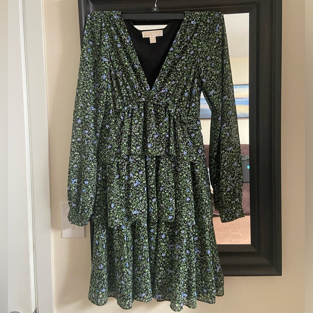 MK floral king sleeved dress
